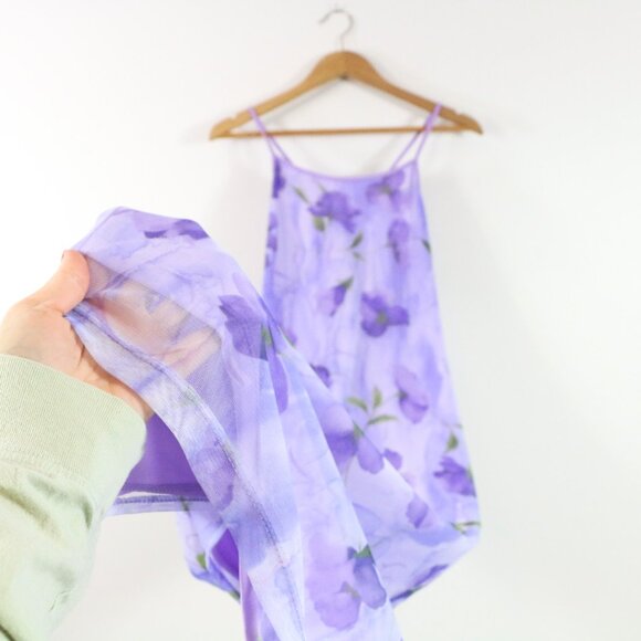 *Accomplice Vintage Purple Floral Maxi Summer Dress - Picture 4 of 7